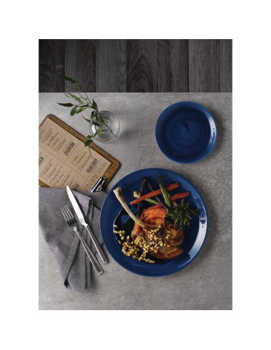 Assiettes Churchill Stonecast Cobalt 288mm - Lot de 12
