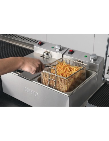 Friteuse double Buffalo 2x5L 2x2,8kW - inox
