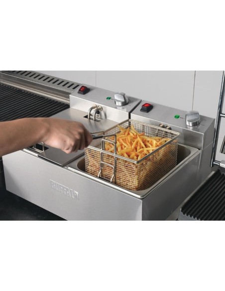 Friteuse double Buffalo 2x5L 2x2,8kW - inox