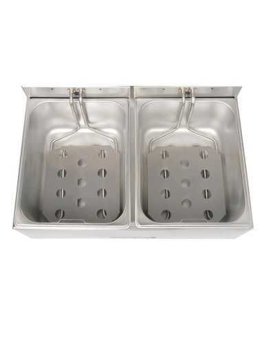 Friteuse double Buffalo 2x5L 2x2,8kW - inox