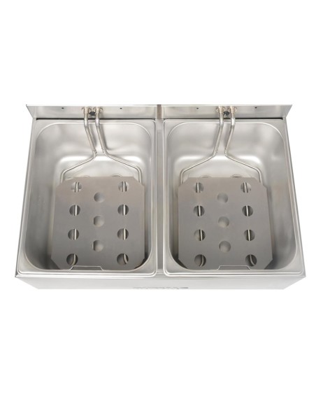 Friteuse double Buffalo 2x5L 2x2,8kW - inox