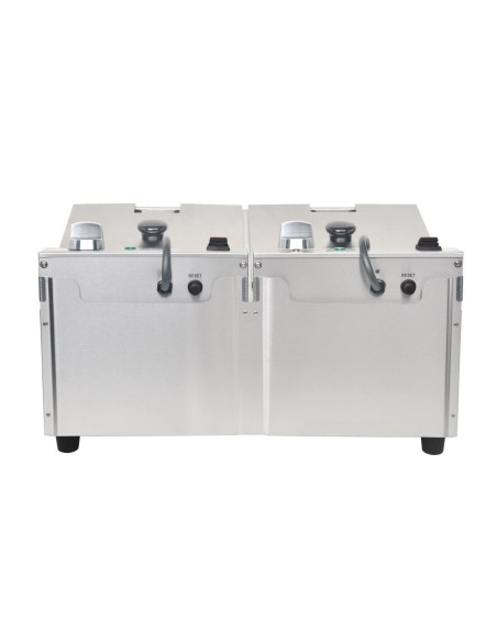 Friteuse double Buffalo 2x5L 2x2,8kW - inox