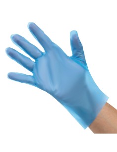Gants alimentaires TPE bleus L - 200 pcs Nisbets Essentials