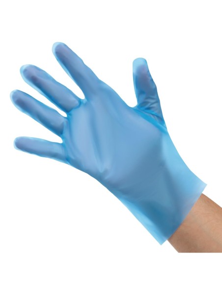 Gants alimentaires TPE bleus Nisbets Essentials M - 200 pcs