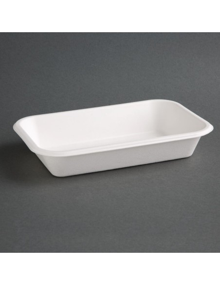 Barquettes compostables en bagasse 680 ml - Lot de 50