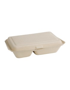 Boîtes 2 compartiments compostables Fiesta 253mm - lot de 200