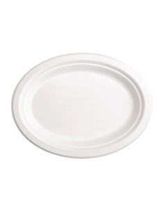 Assiettes ovales compostables en bagasse 198 mm - lot de 50 2