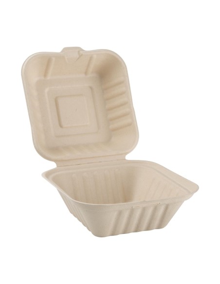 Boîtes hamburger compostables Fiesta 152mm - lot 500