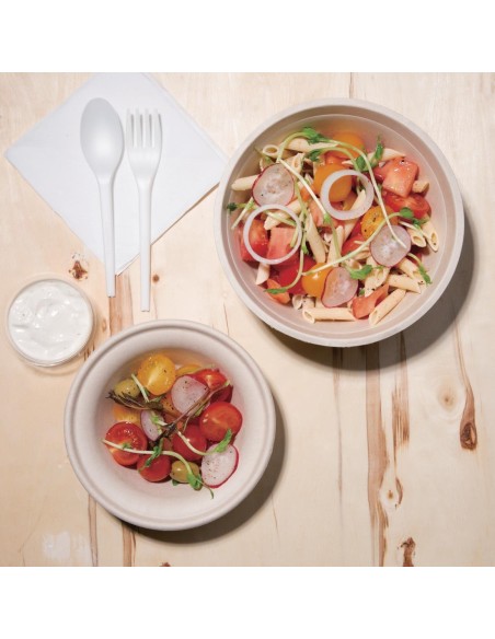 Bols ronds compostables en bagasse 950 ml - lot de 50