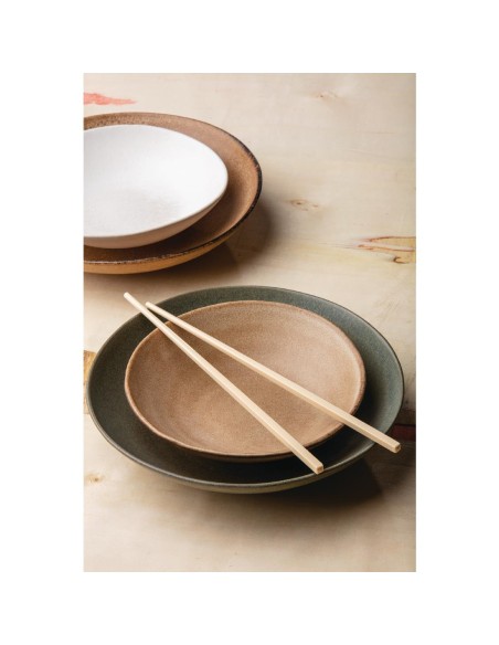 Plats creux Olympia Build A Bowl terre 250mm - Lot de 4