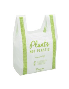 Sacs bretelles compostables PLA Vegware 500 pcs - taille moyenne