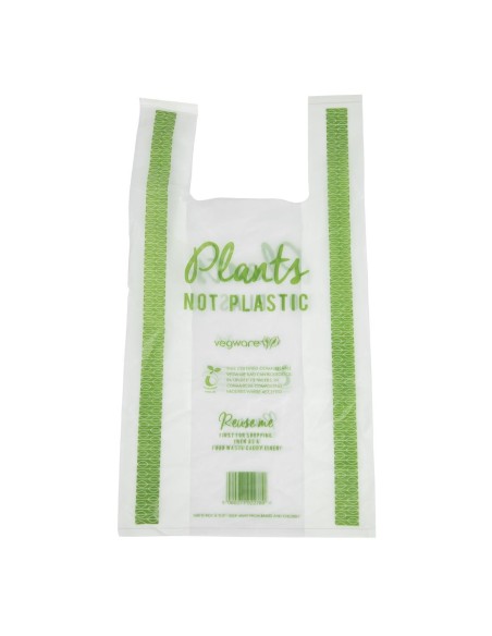 Sacs bretelles compostables PLA Vegware 500 pcs - taille moyenne