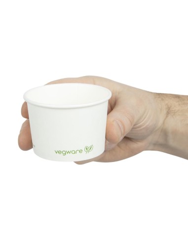 Pots alimentaires compostables Vegware 110 ml - lot 1000