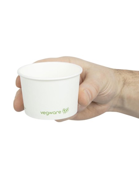 Pots alimentaires compostables Vegware 110 ml - lot 1000