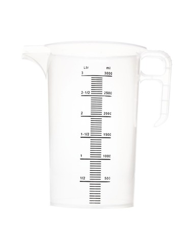 Pichet mesureur 3L Pro-Measures - Polypropylène alimentaire