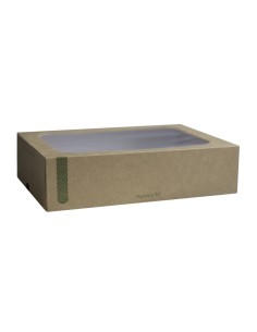 Boîtes compostables Vegware avec plateau et couvercle - Lot de 50