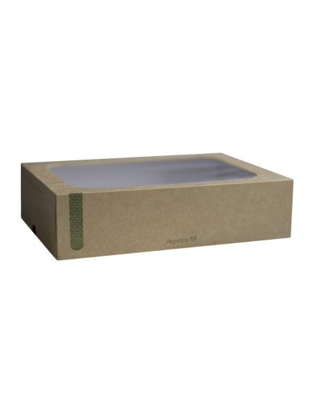 Boîtes compostables Vegware avec plateau et couvercle - Lot de 50