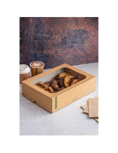Boîtes compostables Vegware avec plateau et couvercle - Lot de 50 2