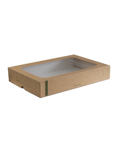 Grandes boîtes compostables Vegware avec plateau - Lot de 25