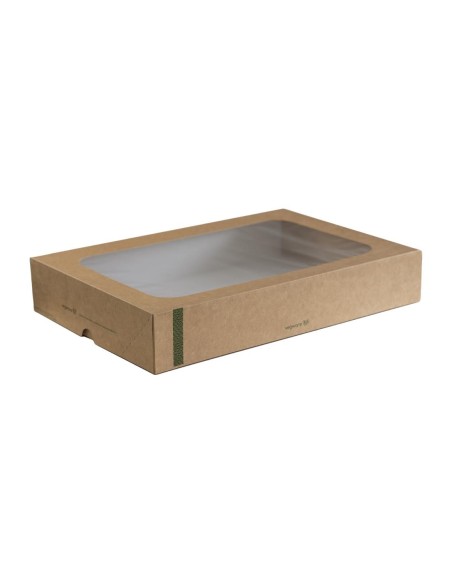 Grandes boîtes compostables Vegware avec plateau - Lot de 25
