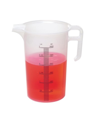 Pichet mesureur 3L Pro-Measures - Polypropylène alimentaire
