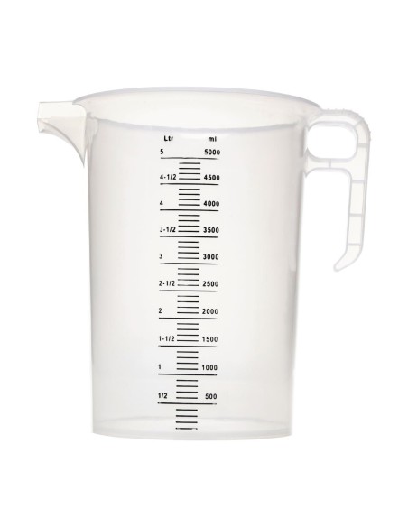 Pichet mesureur 5L Pro-Measures - Polypropylène alimentaire