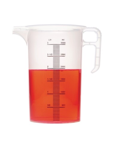 Pichet mesureur 3L Pro-Measures - Polypropylène alimentaire