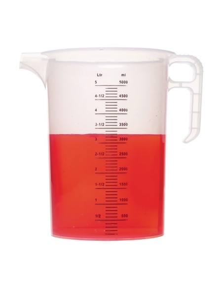 Pichet mesureur 5L Pro-Measures - Polypropylène alimentaire