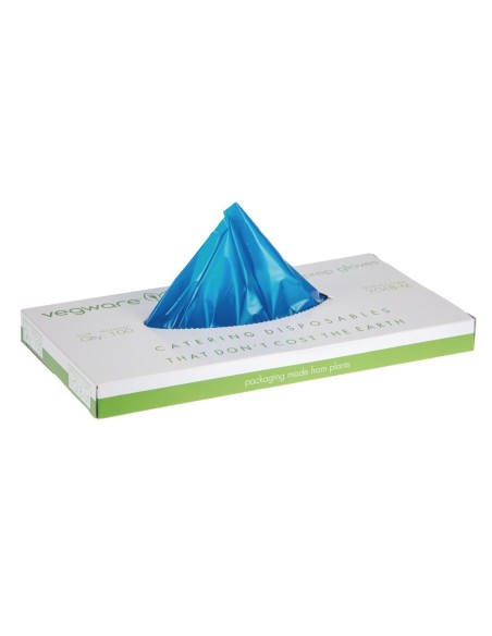 Gants alimentaires compostables Vegware bleu M - lot 2400