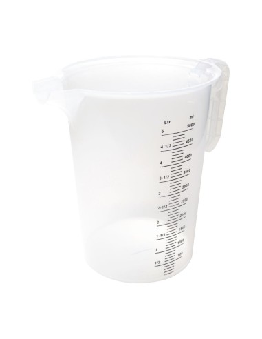 Pichet mesureur 5L Pro-Measures - Polypropylène alimentaire
