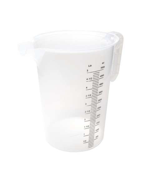 Pichet mesureur 5L Pro-Measures - Polypropylène alimentaire