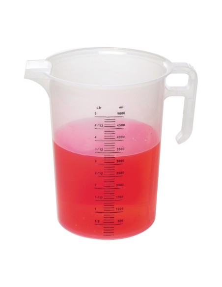 Pichet mesureur 5L Pro-Measures - Polypropylène alimentaire