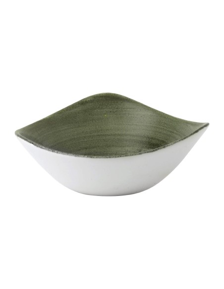 Bols triangulaires Churchill Stonecast Vert 178 mm - lot de 12
