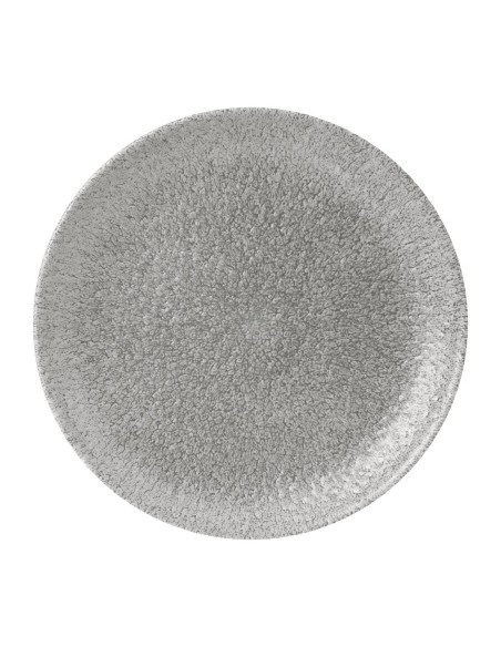 Assiettes rondes Churchill Raku Jasper Grey 217mm - lot de 12