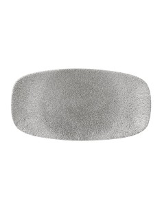 Assiettes oblongues Churchill Raku Jasper Grey - lot de 12