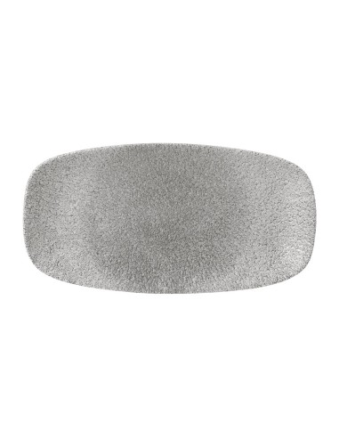Assiettes oblongues Churchill Raku Jasper Grey - lot de 12