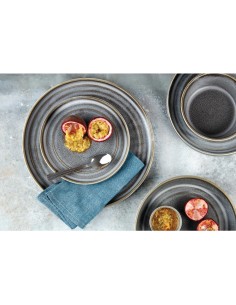 Assiettes plates Olympia Cavolo 220 mm gris - lot de 6 2