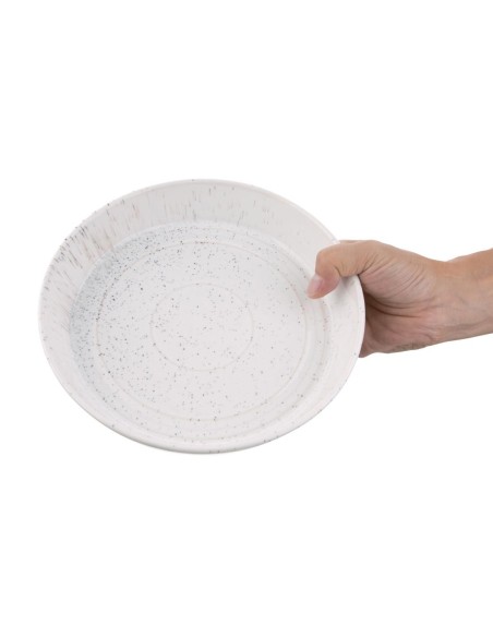 Bols plats blancs Olympia Cavolo 220 mm - lot de 4