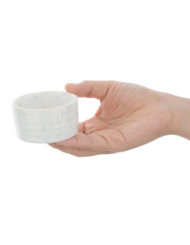 Pots à sauce Olympia Cavolo blanc moucheté 67 mm - lot de 12