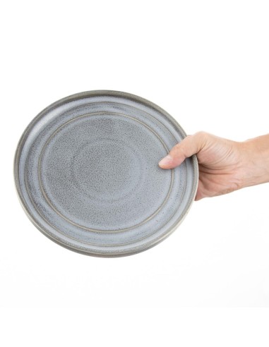 Assiettes plates Olympia Cavolo 220 mm gris - lot de 6