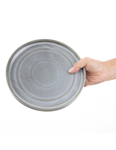Assiettes plates Olympia Cavolo 220 mm gris - lot de 6