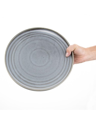 Assiettes plates Olympia Cavolo anthracite 270 mm - lot de 4