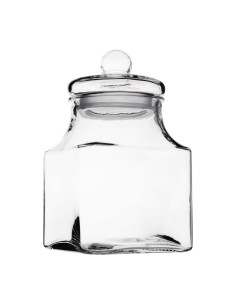 Bocal à biscuits carré Olympia 2,9L - verre transparent