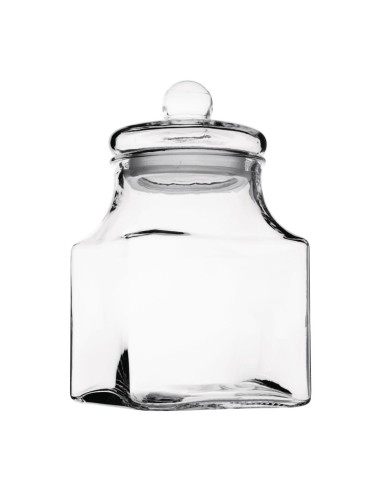 Bocal à biscuits carré Olympia 2,9L - verre transparent