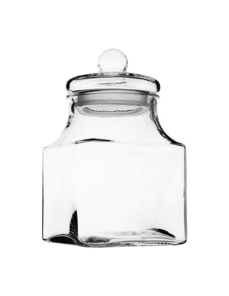 Bocal à biscuits carré Olympia 2,9L - verre transparent