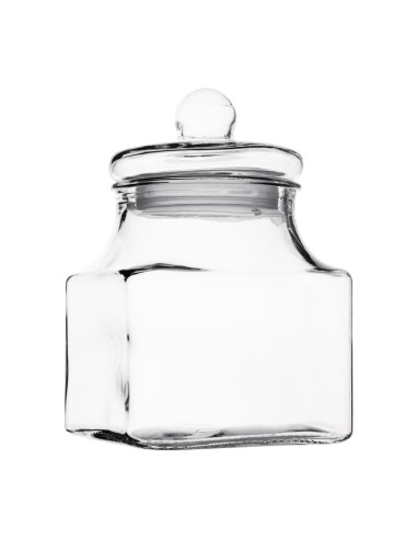 Bocal à biscuits carré Olympia 2,4 L - Verre transparent