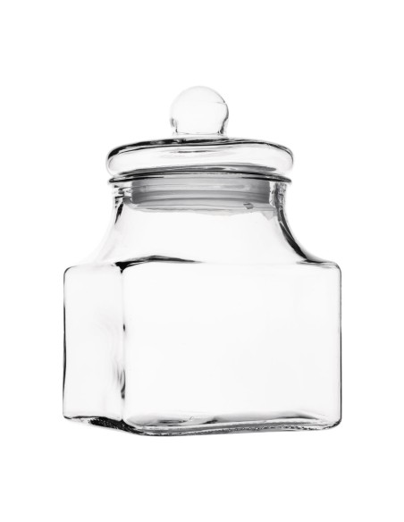 Bocal à biscuits carré Olympia 2,4 L - Verre transparent