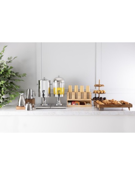 Plateau sur pieds en acacia Olympia GN 1/1