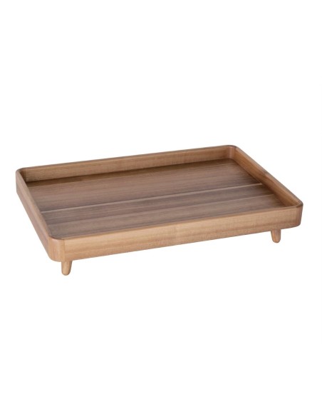 Plateau sur pieds en acacia Olympia GN 1/1