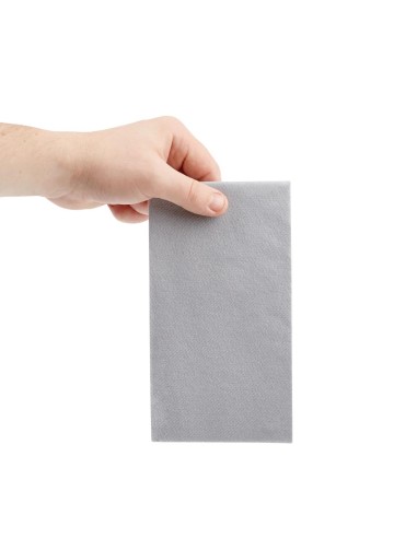 Serviettes Airlaid 40x40 cm gris - Lot de 500
